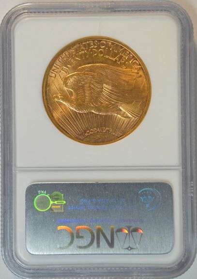 Scarce Choice BU 1922 St. Gaudens $20 Gold Piece. NGC MS62 CAC sticker