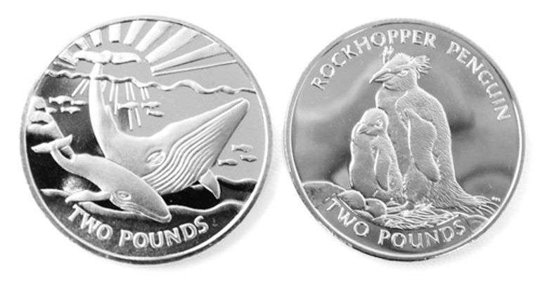 2 South Georgia and South Sandwich Islands Coins