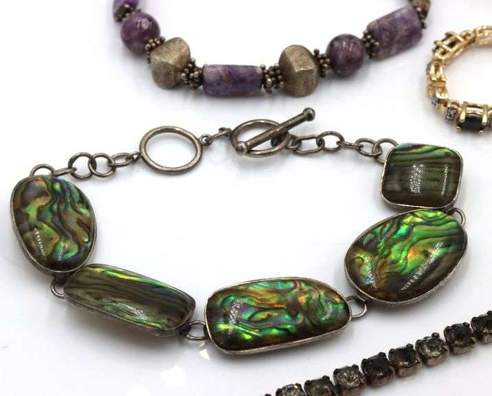 Group lot of 6 Vintage 925 sterling silver bracelets