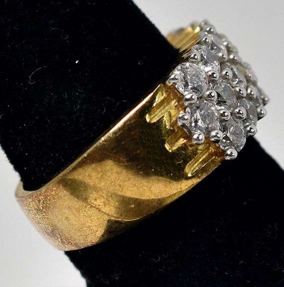 CZ Gemstone Ring in Vermeil Sterling Silver