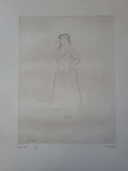 Investment! Very collectable remarkable limited edition Pierre-Auguste Renoir signed in the stone.