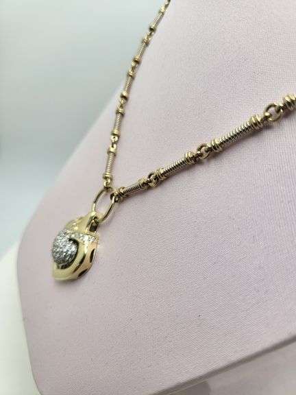 18KT Gold Diamond Heart Necklace