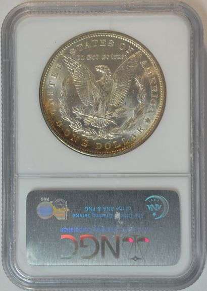 Sparkling-white Gem BU 1887 Morgan Silver Dollar. NGC MS65