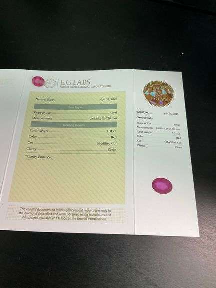 CERTIFIED NATURAL RUBY 3.31 CARAT OVAL SHAPED.