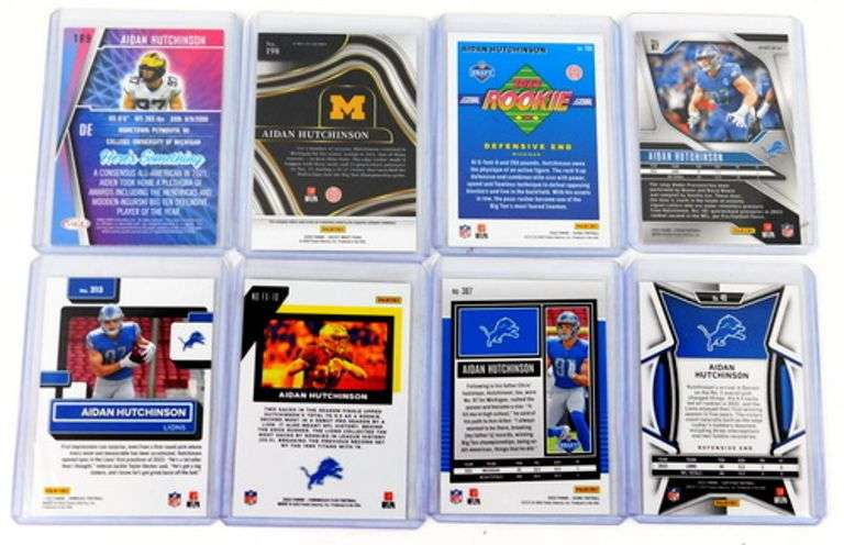 8 Aiden Hutchinson Rookie Football Cards