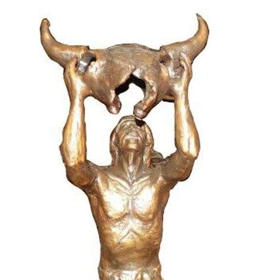 Frederic Remington's Man with Buffalo Skull