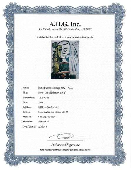 A remarkable Deluxe Edition of Les Ménines et la Vie by Pablo Picasso, published in Paris by Cercle 