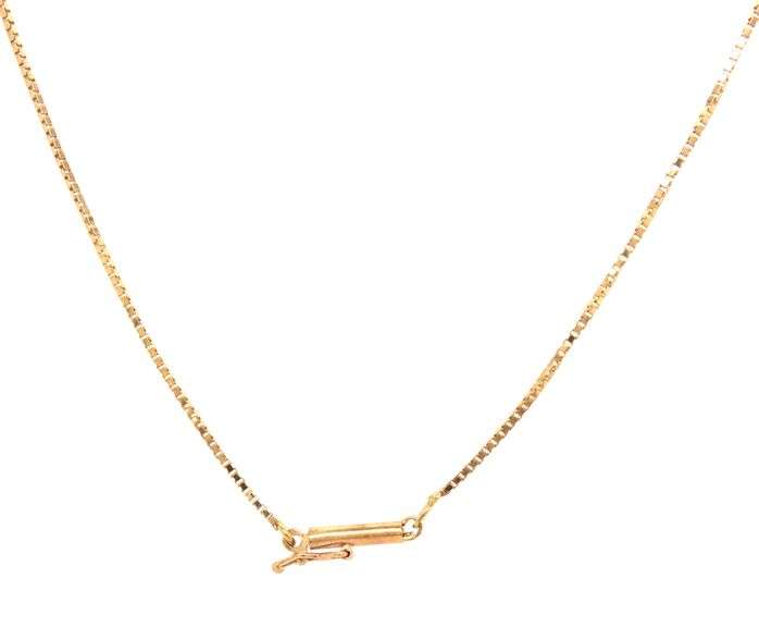 14kt Yellow gold box chain necklace