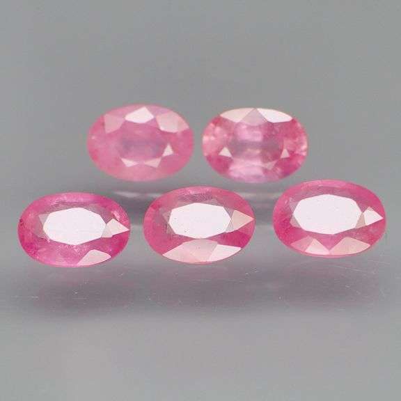 Real! Collectors 4.61ct 5 piece pink Sapphire set!