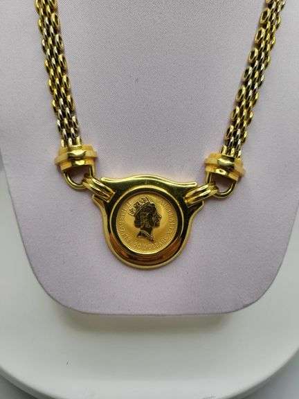 Handcrafted 18ct Gold Necklace Featuring an Investment-Grade $50 Australian Gold Coin – 72g of 18ct 