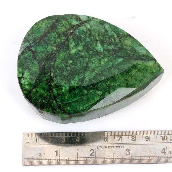 Huge Certified 2440 Ct Museum Size Natural Emerald Pear Cut Solitaire