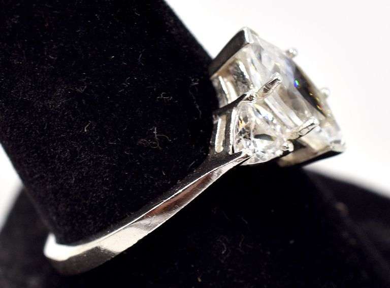 CZ Gemstone Ring in Sterling Silver