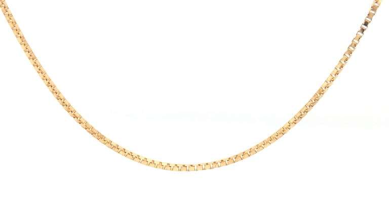 14kt Yellow gold box chain necklace