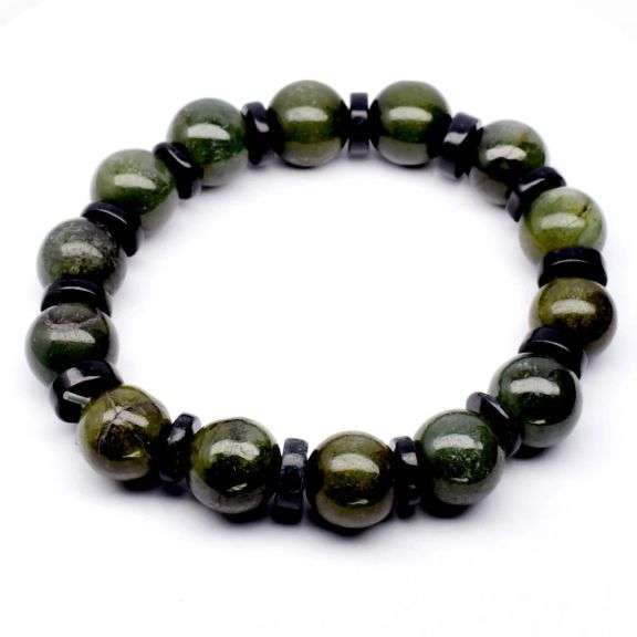 Large beads! 282.74ct black and green Burmese Jade! Untreated!
