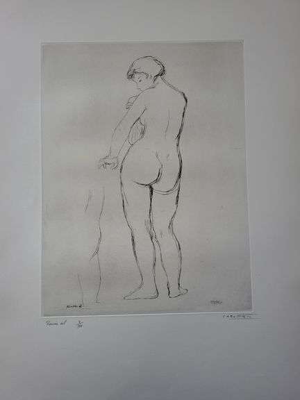 Investment! Very collectable remarkable limited edition Pierre-Auguste Renoir signed in the stone.