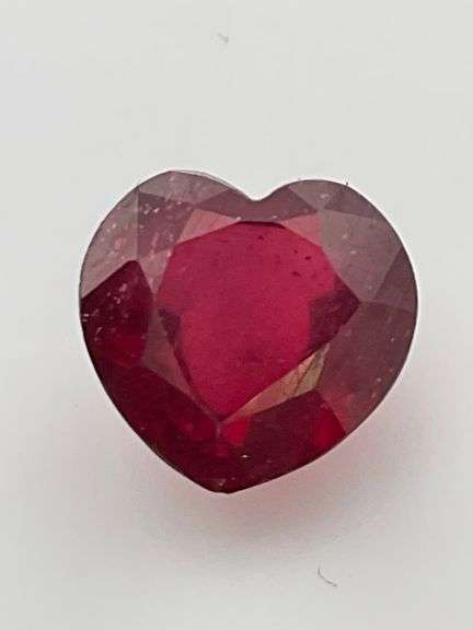 CERTIFIED LOOSE NATURAL RUBY HEART SHAPE 2.83 CARATS