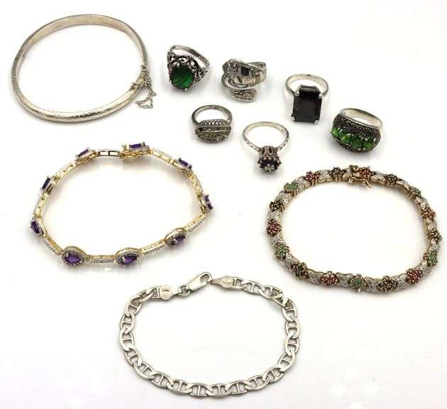 Group lot of Vintage 925 sterling silver mixed jewelry