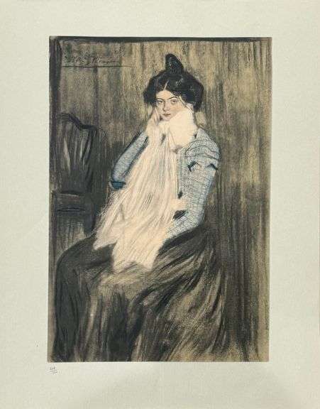 Original Lithograph from Picasso Les Bleus de Barcelona Picasso 1963 Portfolio