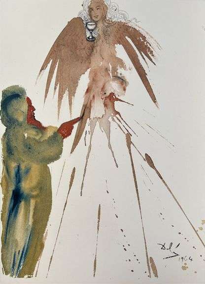 Highly Collectible and Rare Salvador Dali Original Lithograph from the 'Biblia Sacra' Suite