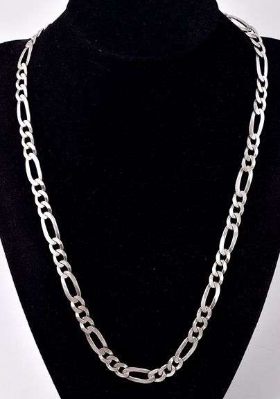 Figaro Chain Necklace in Sterling Silver