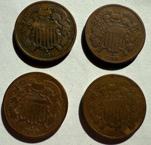 Four Two Cent Pieces