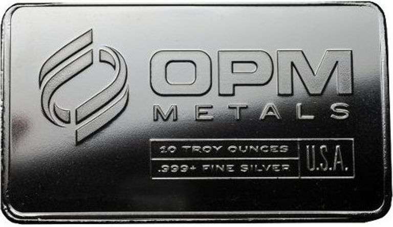 10 Troy Ounce .999 Pure Silver Bar from OPM