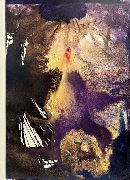 Highly Collectible and Rare Salvador Dali Original Lithograph from the 'Biblia Sacra' Suite