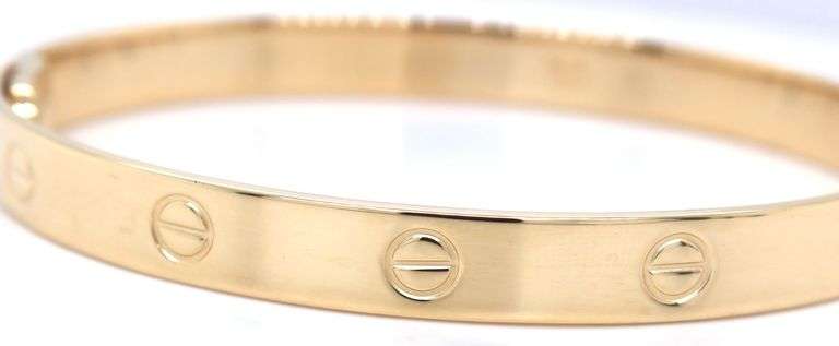 14kt Yellow gold love style bangle bracelet