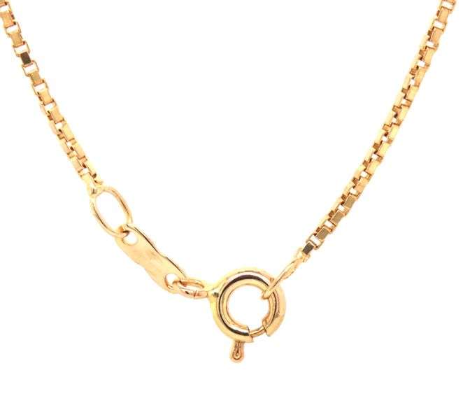 18kt Yellow gold box chain necklace