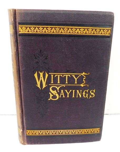 1878 Witty Sayings Antique Book