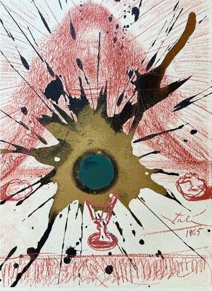 Highly Collectible and Rare Salvador Dali Original Lithograph from the 'Biblia Sacra' Suite