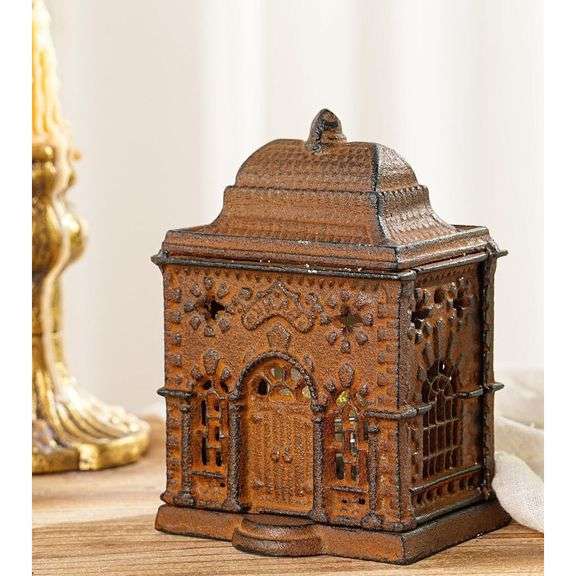 Cast Iron Tealight Castle Lantern