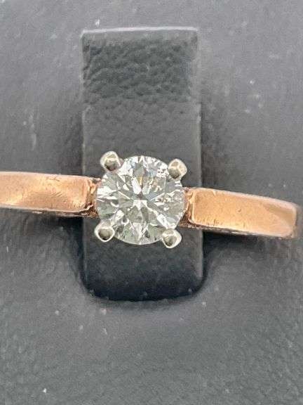 CERTIFIED 14K ROSE GOLD DIAMOND ENGAGMENT RING