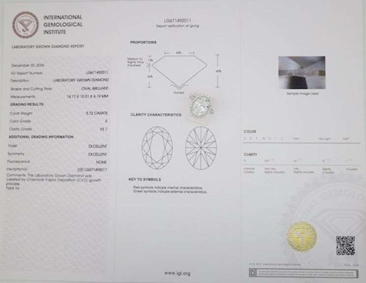 Incredible 6.77CTW Certified Diamond Halo Ring