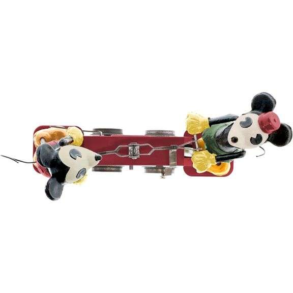 100th Anniversary Mickey & Minnie Mouse Red Handcar COA
