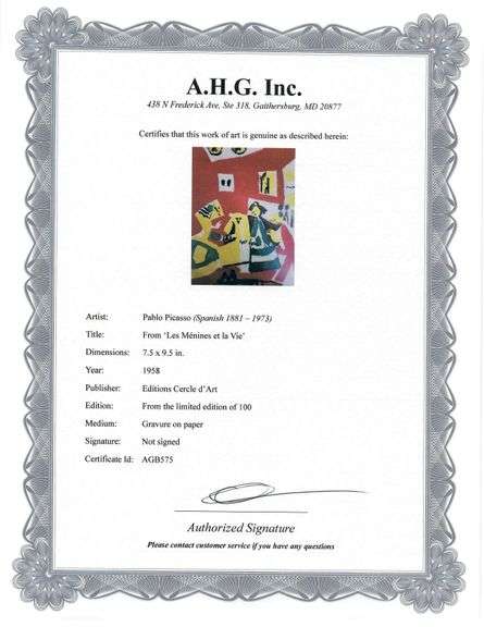 A remarkable Deluxe Edition of Les Ménines et la Vie by Pablo Picasso, published in Paris by Cercle 