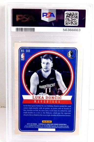 Luka Doncic Panini Chronicles Basketball Card, 10 Gem Mint