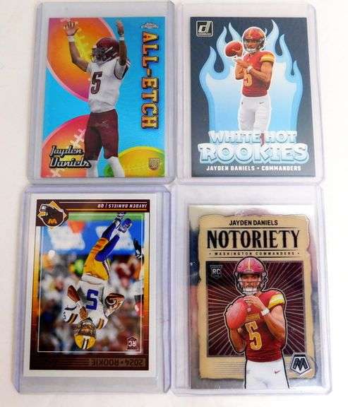 4 Jayden Daniels 2024 Rookie Football Cards