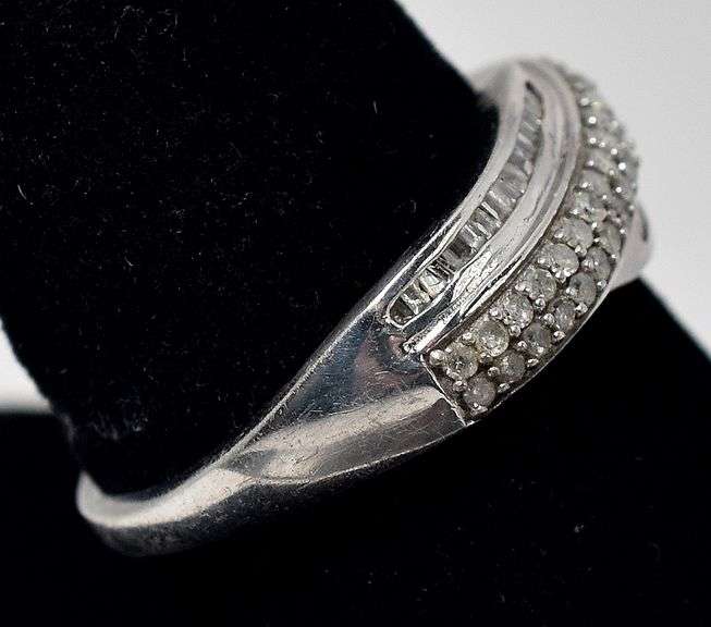 Diamond Band Ring in Sterling Silver