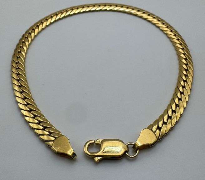 18K Yellow Gold Italian Cuban Bracelet