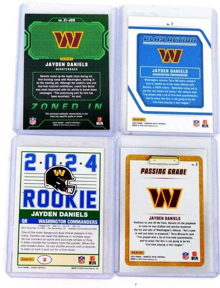4 Jayden Daniels 2024 Rookie Football Cards
