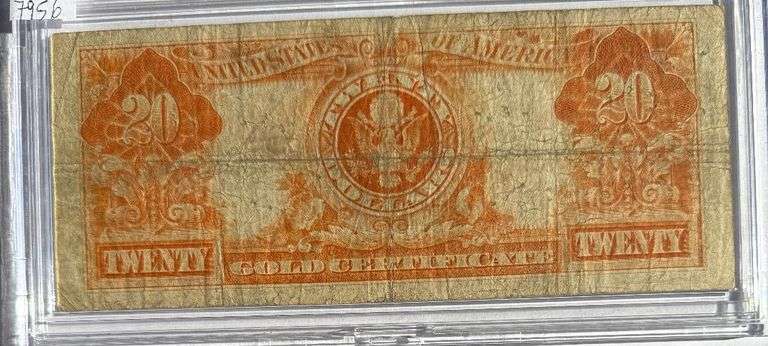 Cased $20 1922 Series US Gold Certificate