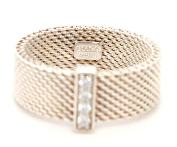 Tiffany & Co diamond somerset ring in 925 sterling silver