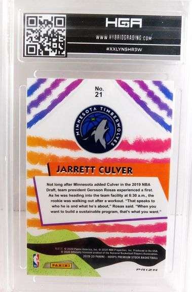 Jarrett Culver Panini Hoops Basketball Card, 9.5 Gem MT
