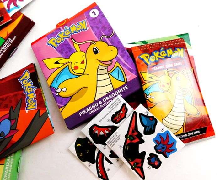 3 Pokémon 2024 McDonald's Boxes