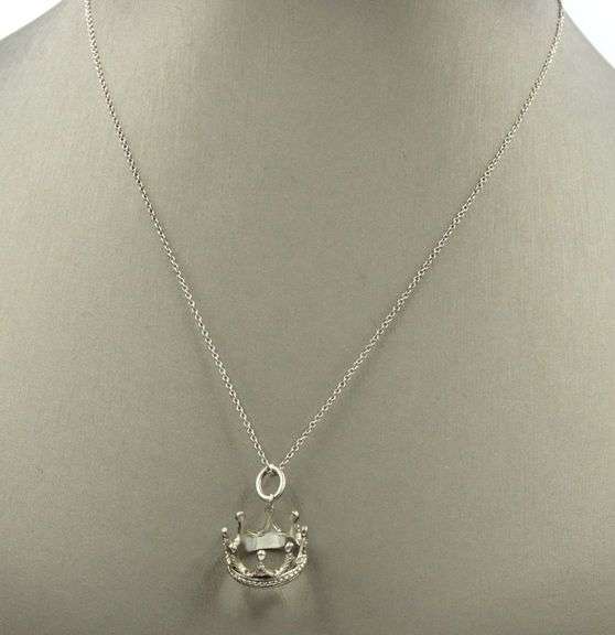 Tiffany & Co Crown charm necklace