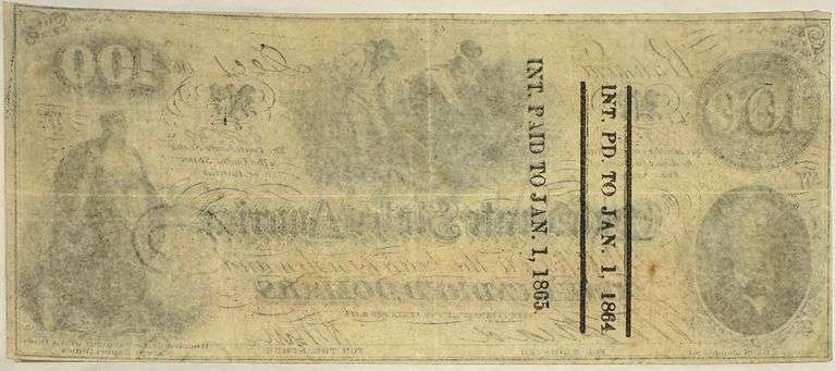 $100 1862 Series CSA Watermarked Note