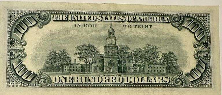 Near Unc 1966 $100 Red Seal US Note