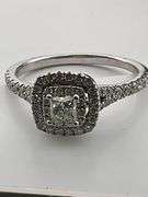 certified brand new NEIL LANE 14K WHITE GOLDnatural diamond engagement ring