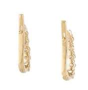 Sonia Bitton 1.00ctw Round Diamond Huggie Hoop Earrings in 14K